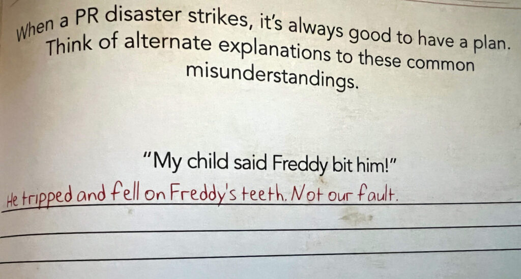 Fell on Freddy's Teeth